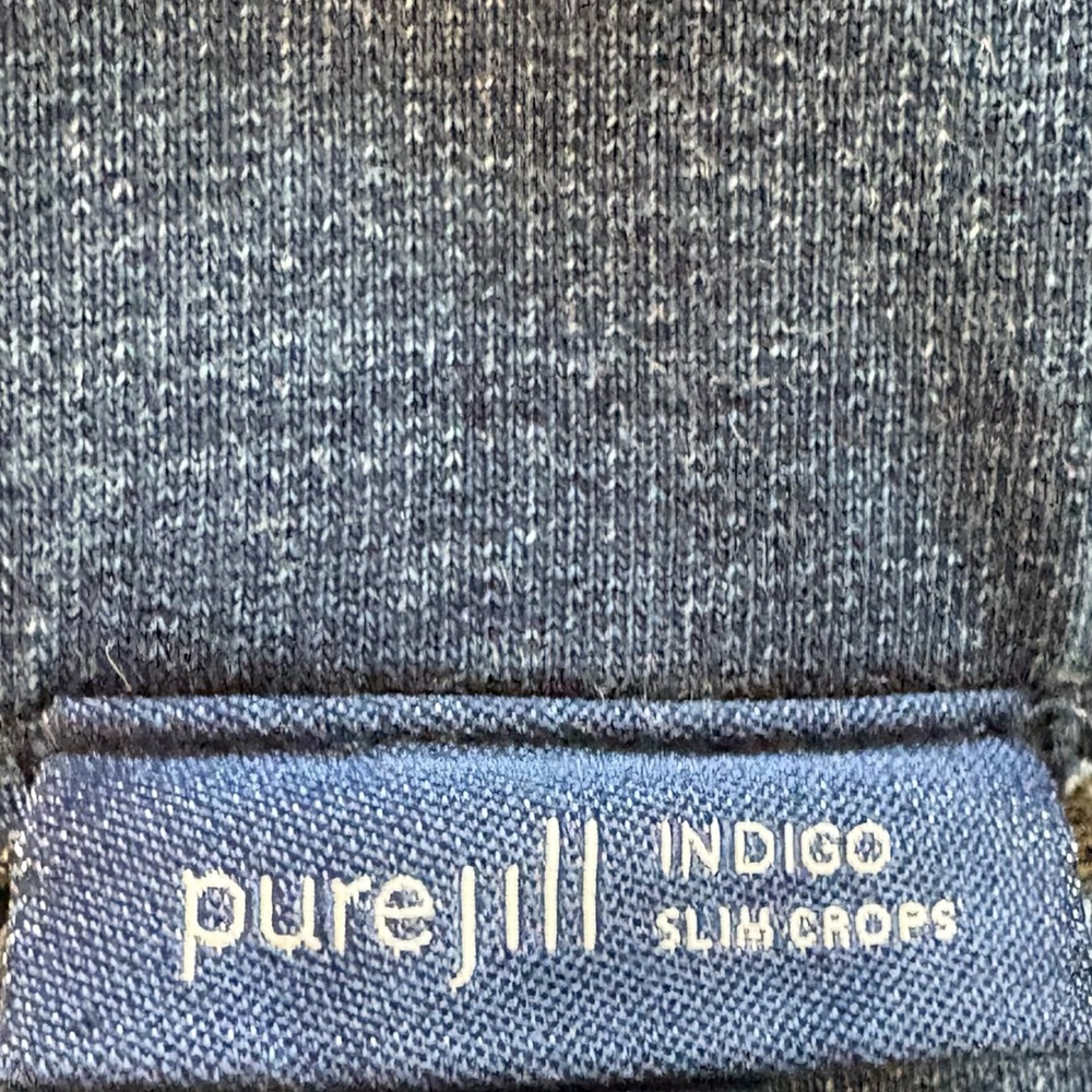 J. Jill Indigo Denim Knit Ponte Crops - Picture 12 of 15
